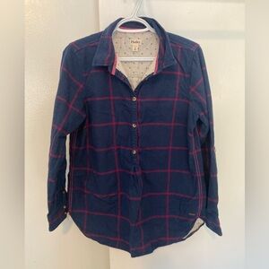 Hatley Navy and Red Plaid Shirt